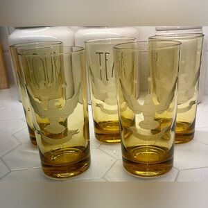 Amber Bicentennial 1776 to 1976 Highball Glass Set